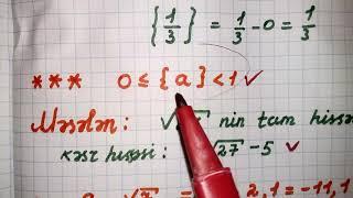 Ededin kesr hissesi: {a}=a-[a] (eslinde NİYYETİM O....)