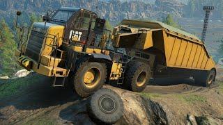 SnowRunner DLC Update - Caterpillar 770g Driving Offroad - Transporting Trailer Heavy Rock