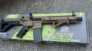 Crosman Airgun SBR FLAT DARK EARTH Edition by DPMS PA quick review and testing