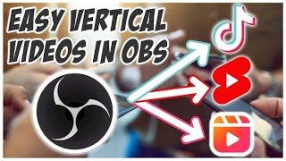 How to use obs studio to make tiktok clips and youtube shorts || Make youtube shorts in obs studio