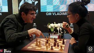 Battle of the World Champions | Vladimir Kramnik vs Hou Yifan | Satty Zhuldyz Blitz 2023