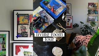 colorful living room tour – Modern Eclectic home decor, art and plants 🪴