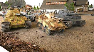 WW2 RC Tank Meeting Halle / Trucks Tanks Panzer IV Tiger Hetzer Panther Wehrmacht US Army 31.08.2024