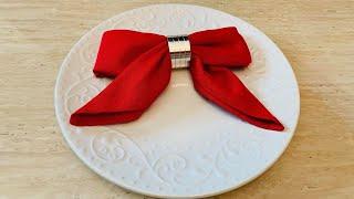 DIY: Bow Tie Napkin Fold with a Ring {MadebyFate} #452