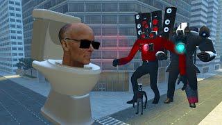 SKIBIDI TOILET BOSSES  VS MECHA CAMERA MAN AND SPEAKER MAN BOSSES In Garry's Mod!