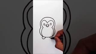 How to Draw a Penguin | Easy Drawing #shorts