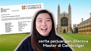 DITERIMA MASTER DI CAMBRIDGE... CARANYA GIMANA? 