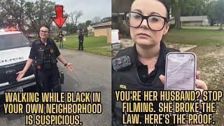 Cop Detains Pregnant Black Woman For Walking In Her Own Neighborhood But Her Husband Exposes Truth