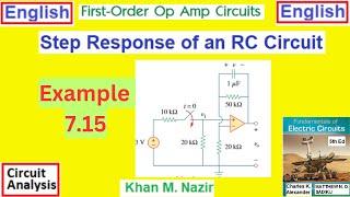 Example 7.15 || Step Response RC Circuit || (Fundamentals of Electric Circuits - Alexander & Sadiku)