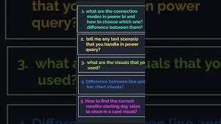 Top Power BI Interview Questions #powerbi#powerbishorts #powerbiinterviewquestions