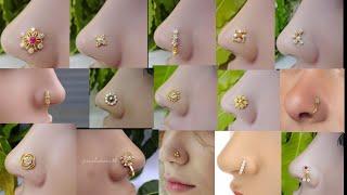 latest gold nose pin design | gold nose stud design image | nose  gold jewlery design |nose rings