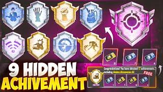 ALL NEW HIDDEN ACHIVEMENT IN BGMI | TOP 9 HIDDEN ACHIVEMENT IN BGMI | NEW HIDDEN ACHIVEMENT IN BGMI