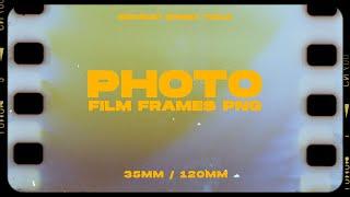 Photo Film Frames: PNG Film Borders + Texture (10K) | Film Frame PNG