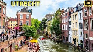 Utrecht, Netherlands  -  A Unique Dutch City Summer Walk (4K UHD)