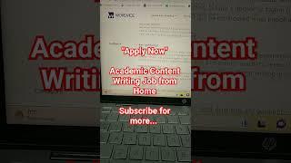 Academic Content Writing Job #workfromhome #onlinejobs #shorts #trending #contentwriting #academic