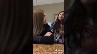 Humorous skit of siblings bickering and play-fighting at the kitchen counter#skit
