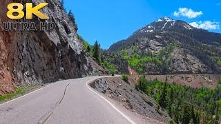 Scariest Road in Colorado - Million Dollar Highway San Juan Skyway Scenic Drive 8K