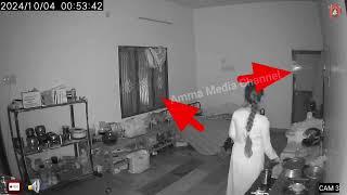 A real ghost came when two women were sleeping alone in the middle of the night Cctv camera footage