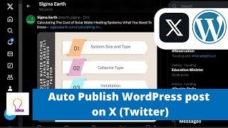 Auto Publish WordPress post on X (Twitter)