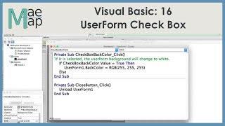 VB: 16 UserForm Check Box