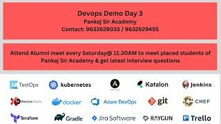  New DevOps Batch by Pankaj Sir! Demo Day 3