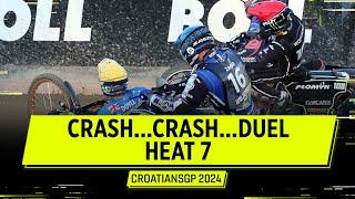 Crash, Crash and then finally fight it out!  Heat 7 #CroatianSGP 2024 | FIM Speedway Grand Prix