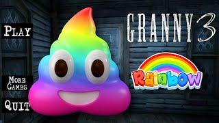 Granny 3 Become Rainbow Poo! | Granny 3 New Unofficial Update