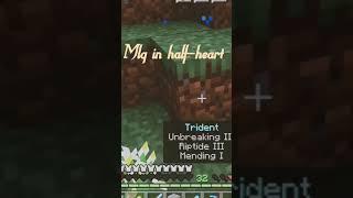 Minecraft half-heart MLG! #gamerfleet #lightforce gaming #minecraft