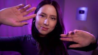 ASMR Gentle hand movements & mouth sounds for sleep  Hand sounds, plucking, spiral, jellyfish,...