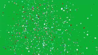 Colorful Confetti Explosion on Green Screen Background | 4K | FREE TO USE