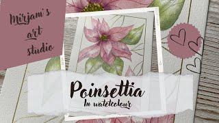 How to paint Poinsettias in watercolour- beginner friendly