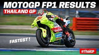 MotoGP FP1 Results ThailandGP - FP1 Ptractice MotoGP Today #thaigp