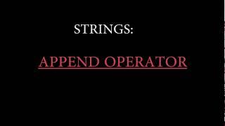 String Append Operator