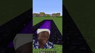 nether portals in different ages in Minecraft - #shorts #meme #memes