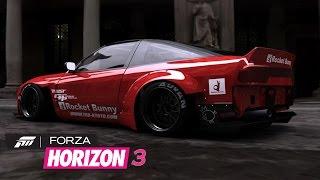 FORZA HORIZON 3: ROCKET BUNNY BODY KIT IN FORZA HORIZON 3 - NISSAN 180sx ROCKET BUNNY KIT GAMEPLAY