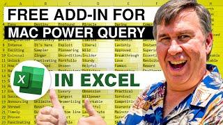 Excel for Mac New AddIn Brings More Data To Power Query - Episode 2598