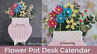 DIY Desk Calendar 2025/ Quilling Flower Pot Desk Calendar