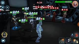 SWGoH - Bounty hunters (Jango lead) vs. Night sisters in squad arena