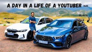 A Day in a life of a Youtuber Vlog: Driving the Mercedes A45s AMG | Visiting PTA | Mall of Africa