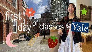 first day of classes @ yale 🫒 | productive study vlog, hanging w/ friends, spring semester