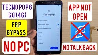 Tecno BE6, BE6j Frp Bypass Android 11, 12 | Tecno POP 6 GO 4G Google Account Remove | Without Pc