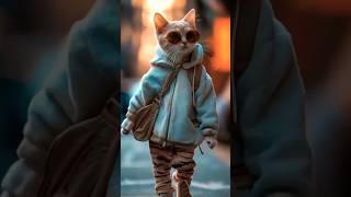 Catwalk  - Cat Fashion Show  #shorts #ai #cat ️‍