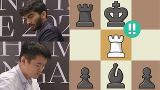 Ding Liren DEFEATS Gukesh with BRILLIANT ROOK SACRIFICE in FIDE World Chess Championship 2024