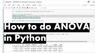 How to do ANOVA and Cohen's d in Python: 3 lines of code - Pingouin Module:Data Analysis -Statistics