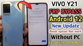 Vivo Y21 Frp Bypass Android 12 New Security 2024 | Y21 (V2111) Google Account Bypass Without Pc