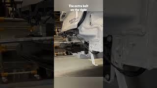 Why are the bolts uneven on the rear crash bar #assembly #automobile #automotivetechnology