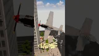 Realistic Nuclear Plane Crash vs Helicopter #teardown #shorts #beamng #besiege