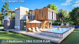 Stunning Modern Shipping Container House Design | Cinematic Home Tour