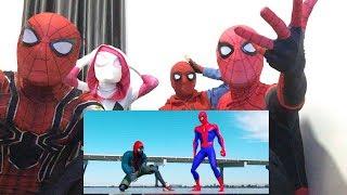 SPIDER-MAN BATTLE! (FULL FIGHT) | FFH vs SPIDER-VERSE vs IRON SPIDER vs RAIMI & MORE! REACTION