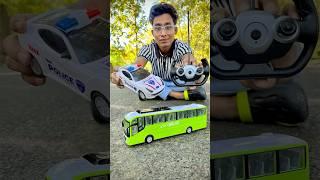 Police Car And Remote Control City Bus Unboxing